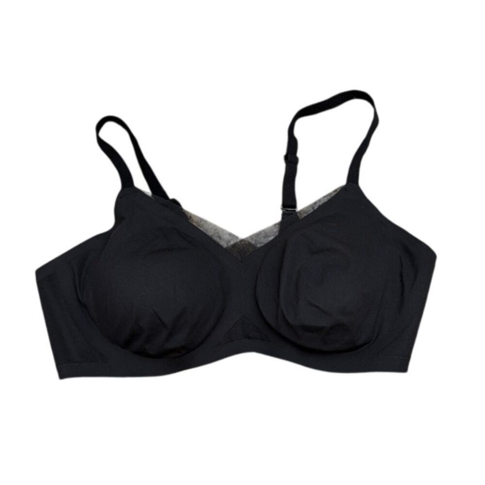 Honeylove CROSSOVER WIRELESS BRA Size 38 B/C Black